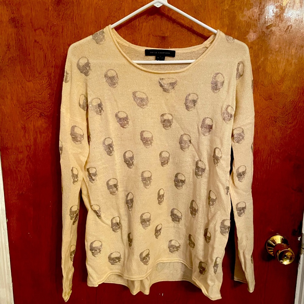 Skull Cashmere Cream sweater sz M